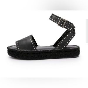 Alohas Rome Studded Espadrilles in Black